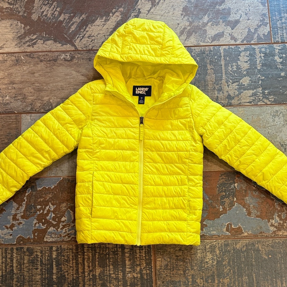 Lands End Quilted Hooded Jacket(s) Size 8 Lime